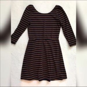 Lily rose baby brown striped dress